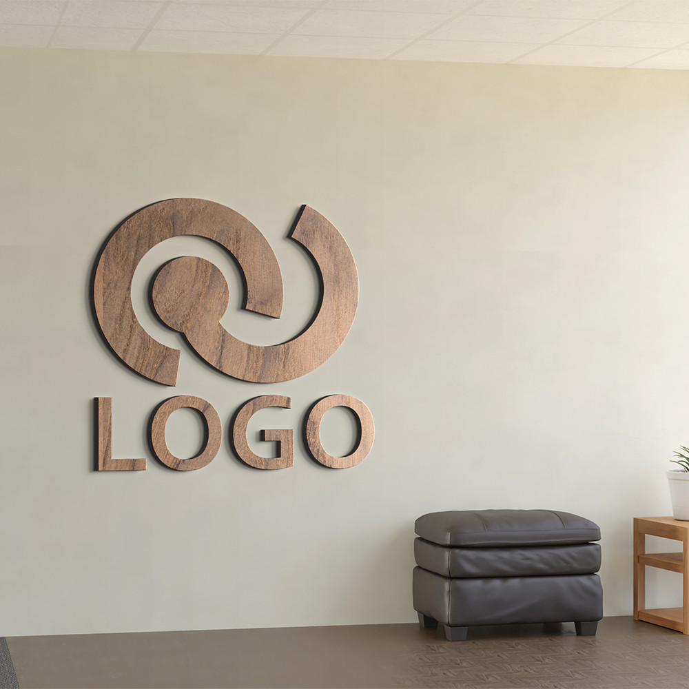 Letreiro de Logo em Madeira